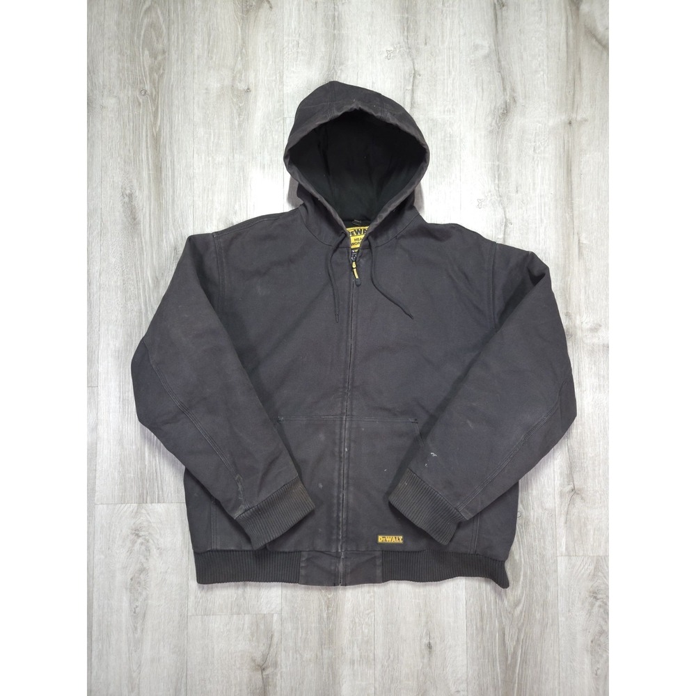 DeWalt Heated Jacket Mens XL 12v/20v Max Full Zip Canvas Workwear Hooded No Batt